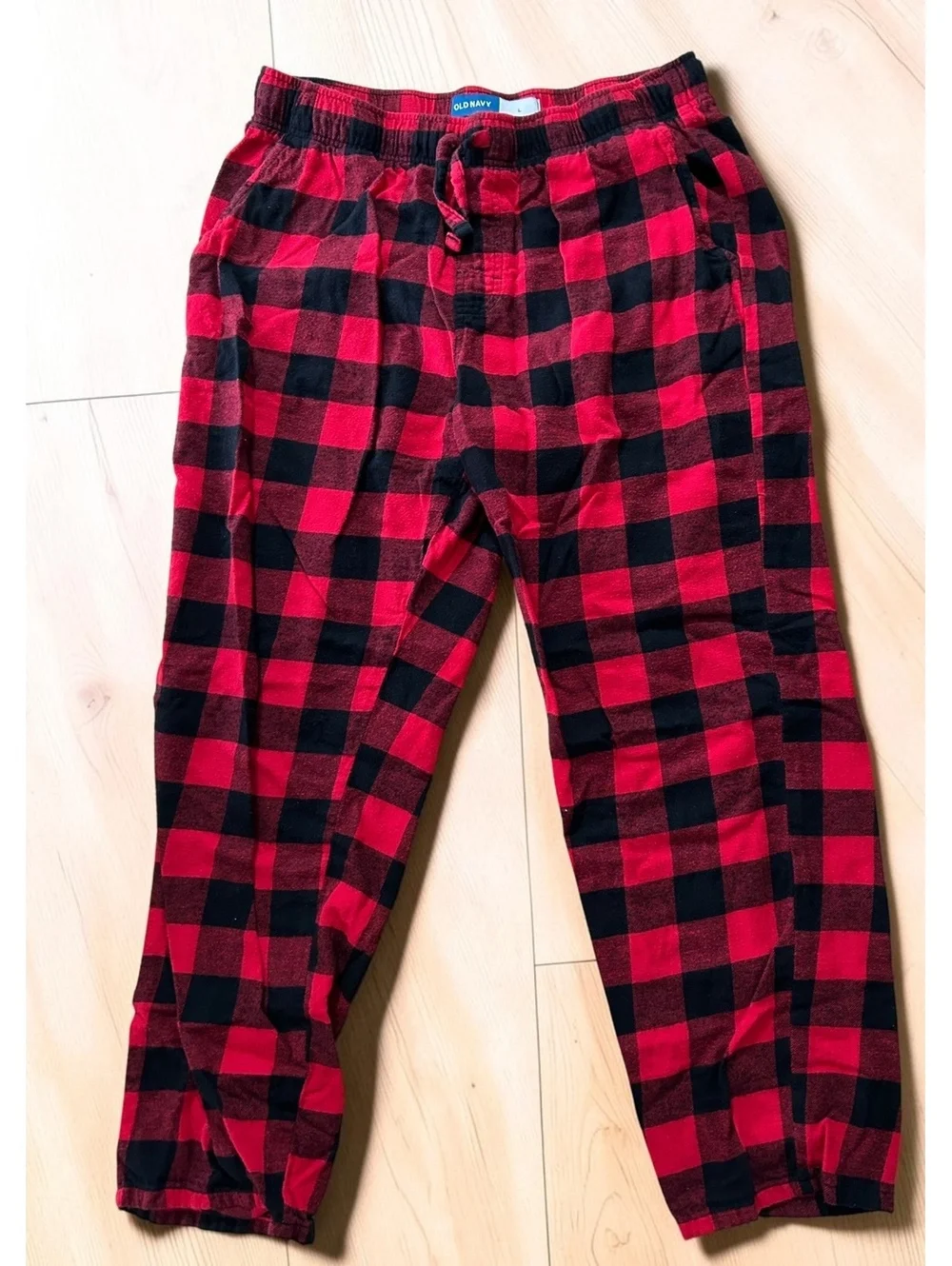 Old Navy Red & Black Buffalo Check Flannel Lounge Pants - Size L